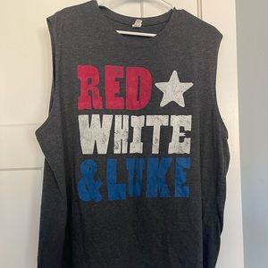 Luke Combs 2X Grey Tank Top